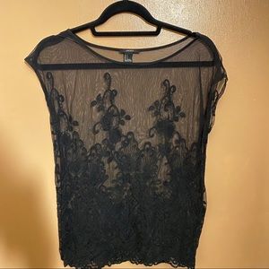 Floral Lace Sheer Top